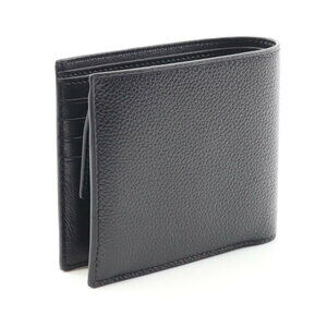 Balenciaga Bifold Square Black Wallet Cash Leather